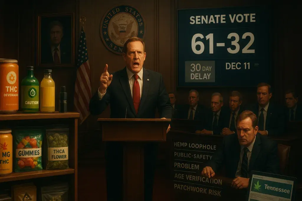 Senate Vote Keeps Hemp THC Crackdown on a Month-Long Delay